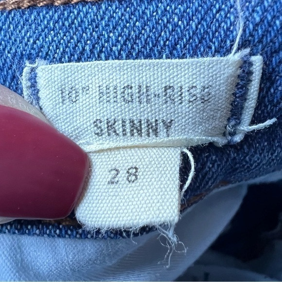 Madewell Women’s 10” High Rise Skinny Jeans Medium Blue Wash EUC, Size 28 - Picture 7 of 10